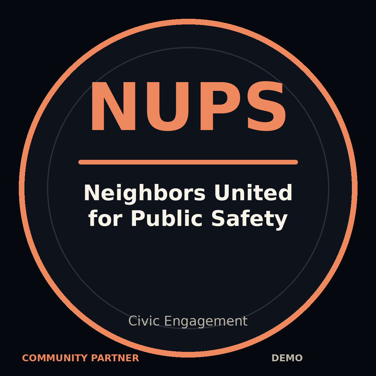 Neighbors United for Public Safety logo