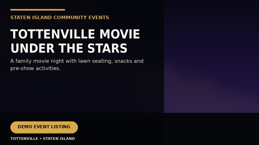 Tottenville Movie Under the Stars