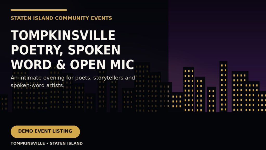 Tompkinsville Poetry, Spoken Word & Open Mic