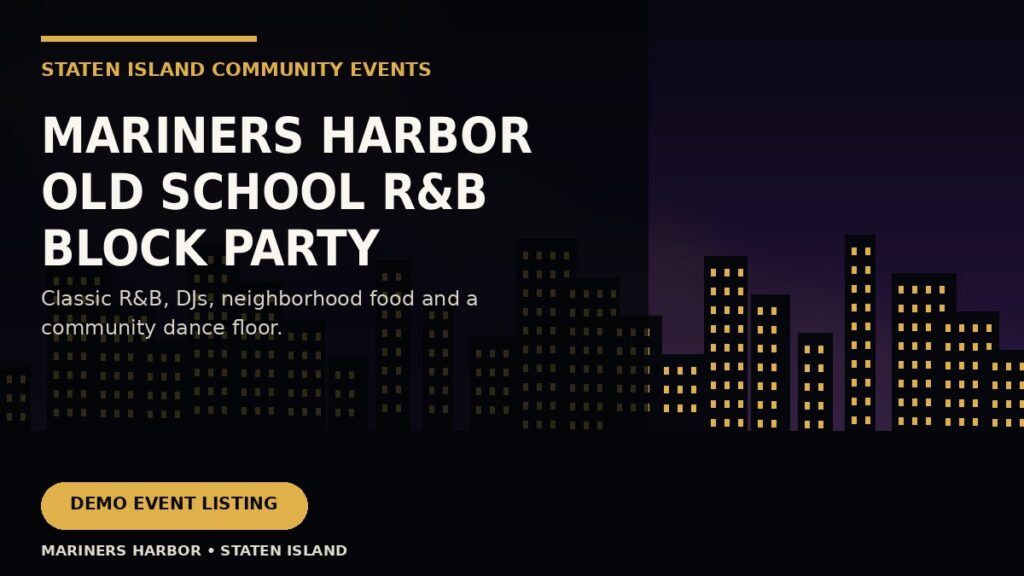 Mariners Harbor Old School R&B Block Party